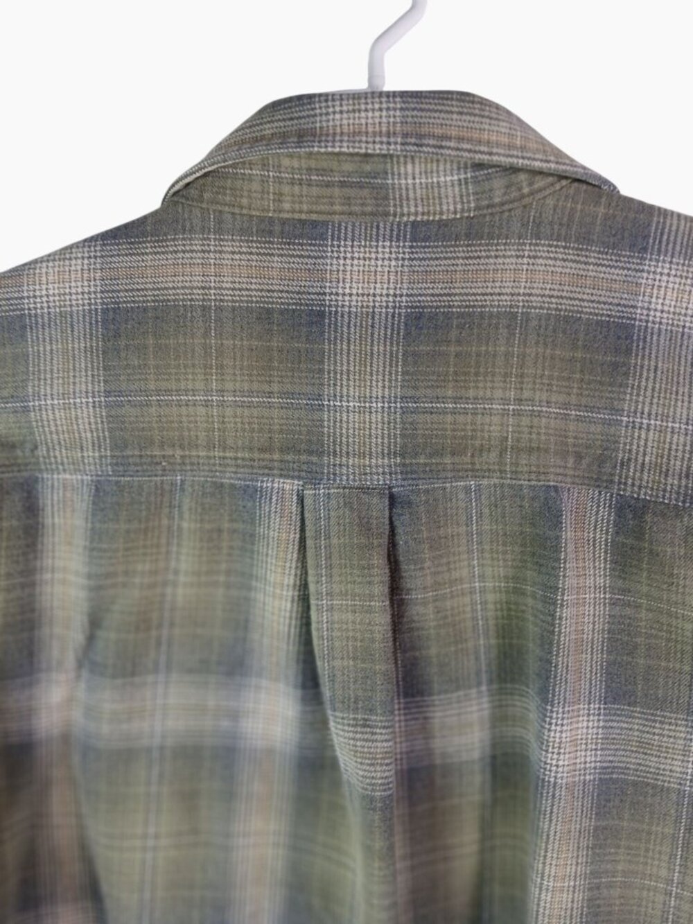 Carhartt Mens Plaid Button Up Flannel Shirt 4XL Long Sleeve 100% Cotton Green - Picture 4 of 11